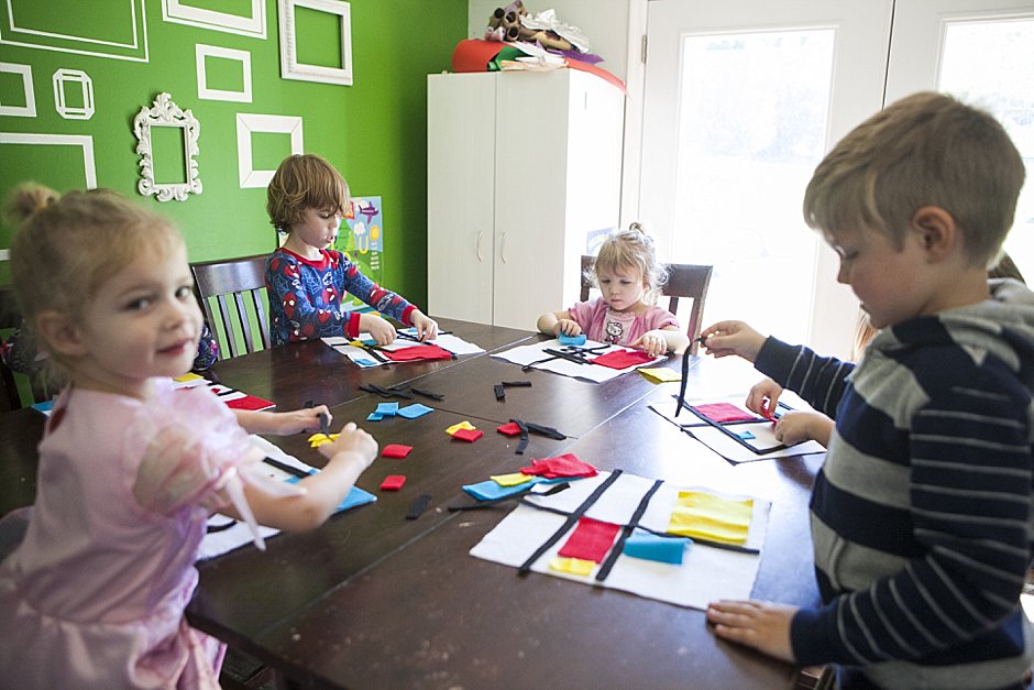 Simple Mondrian Art Project for Kids