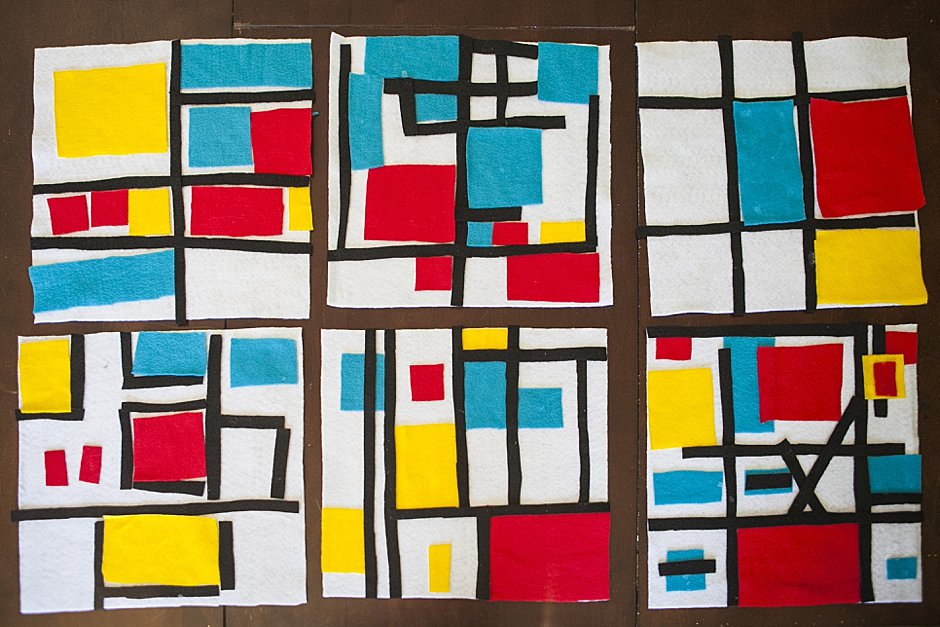 Simple Mondrian Art Project for Kids